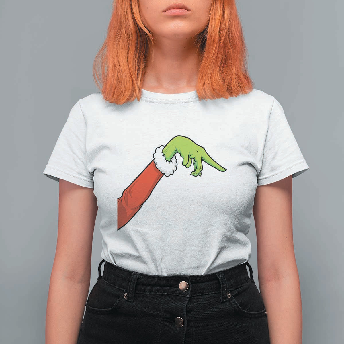 Funny Green Hand Basketball Pointing Meme T Shirt For Women Christmas Holiday Gift