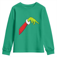 Funny Green Hand Basketball Pointing Meme Youth Sweatshirt Christmas Holiday Gift