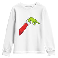 Funny Green Hand Basketball Pointing Meme Youth Sweatshirt Christmas Holiday Gift