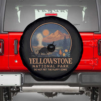 Yellowstone National Park Do Not Pet The Fluffy Cows Spare Tire Cover Amusing Bison Encounter Campsite Toss