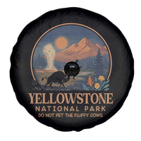 Yellowstone National Park Do Not Pet The Fluffy Cows Spare Tire Cover Amusing Bison Encounter Campsite Toss