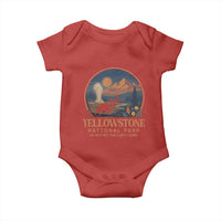 Yellowstone National Park Do Not Pet The Fluffy Cows Baby Onesie Amusing Bison Encounter Campsite Toss
