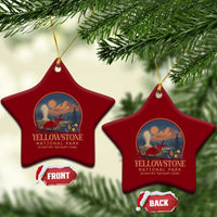 Yellowstone National Park Do Not Pet The Fluffy Cows Ceramic Ornament Amusing Bison Encounter Campsite Toss