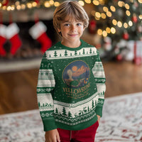 Yellowstone National Park Do Not Pet The Fluffy Cows Ugly Christmas Sweater Amusing Bison Encounter Campsite Toss