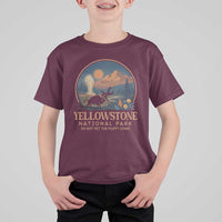 Yellowstone National Park Do Not Pet The Fluffy Cows T Shirt For Kid Amusing Bison Encounter Campsite Toss