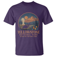 Yellowstone National Park Do Not Pet The Fluffy Cows T Shirt Amusing Bison Encounter Campsite Toss