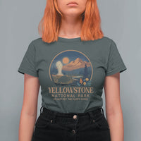 Yellowstone National Park Do Not Pet The Fluffy Cows T Shirt For Women Amusing Bison Encounter Campsite Toss