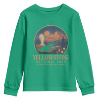 Yellowstone National Park Do Not Pet The Fluffy Cows Youth Sweatshirt Amusing Bison Encounter Campsite Toss