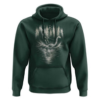 Funny Bigfoot Water Skiing Behind Nessie Hoodie Cryptid Lover