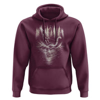 Funny Bigfoot Water Skiing Behind Nessie Hoodie Cryptid Lover