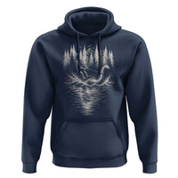 Funny Bigfoot Water Skiing Behind Nessie Hoodie Cryptid Lover