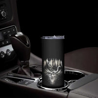 Funny Bigfoot Water Skiing Behind Nessie Skinny Tumbler Cryptid Lover