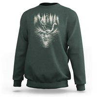 Funny Bigfoot Water Skiing Behind Nessie Sweatshirt Cryptid Lover