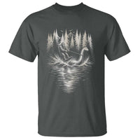 Funny Bigfoot Water Skiing Behind Nessie T Shirt Cryptid Lover