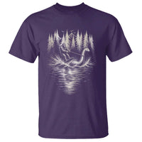 Funny Bigfoot Water Skiing Behind Nessie T Shirt Cryptid Lover