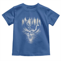 Funny Bigfoot Water Skiing Behind Nessie Toddler T Shirt Cryptid Lover