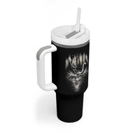 Funny Bigfoot Water Skiing Behind Nessie Tumbler With Handle Cryptid Lover