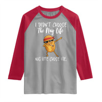 Funny Chicken Nug Life Raglan Shirt The Nug Life Chose Me - Wonder Print Shop
