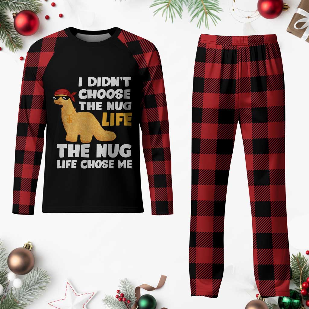 I Did Not Choose The Nug Life Plaid Pajama Set Chicken Nugget Lover Gifts - Wonder Print Shop