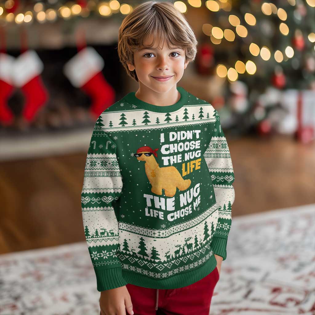 I Did Not Choose The Nug Life Ugly Christmas Sweater Chicken Nugget Lover Gifts - Wonder Print Shop