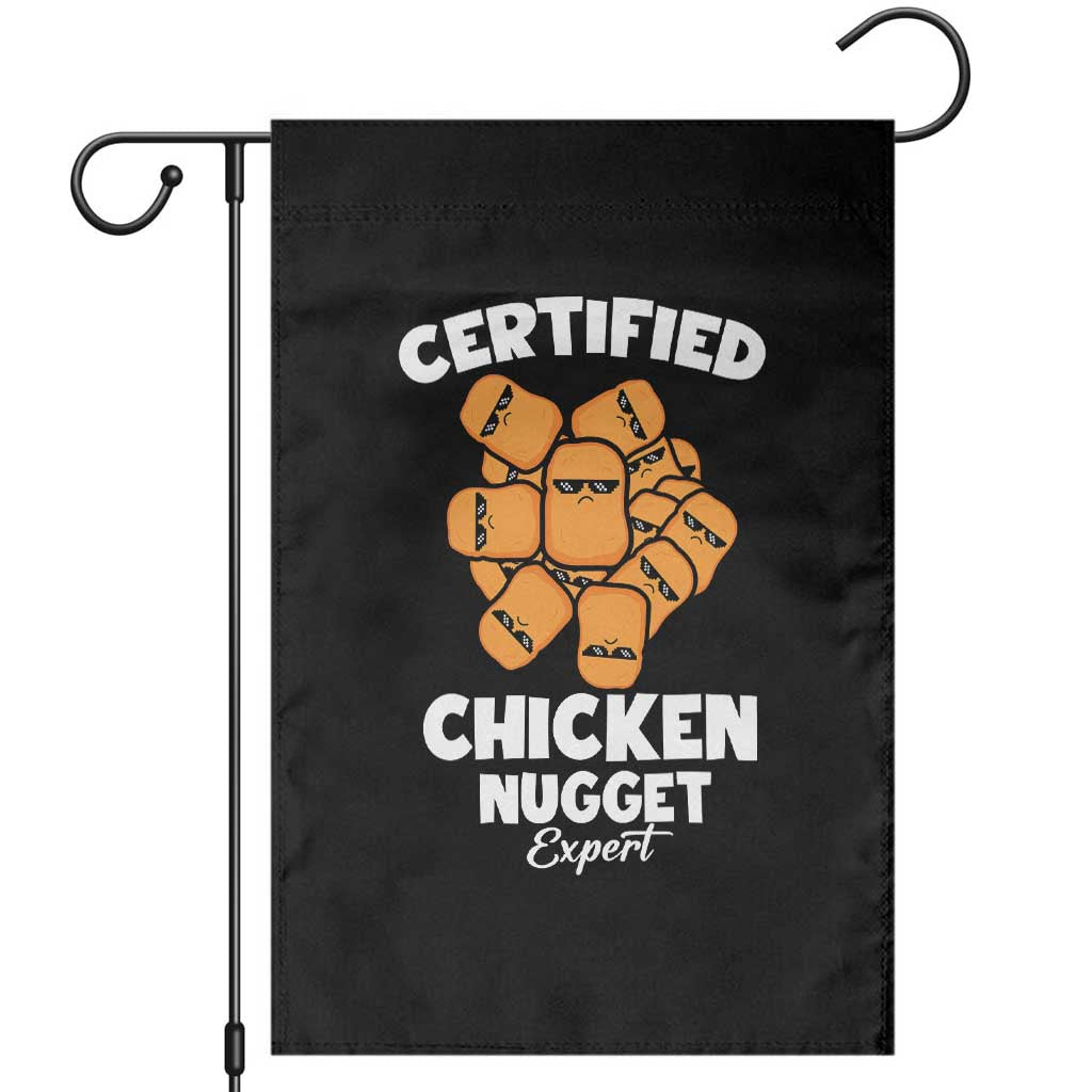 Funny Food Lover Gift Garden Flag Certified Chicken Nugget Expert - Wonder Print Shop
