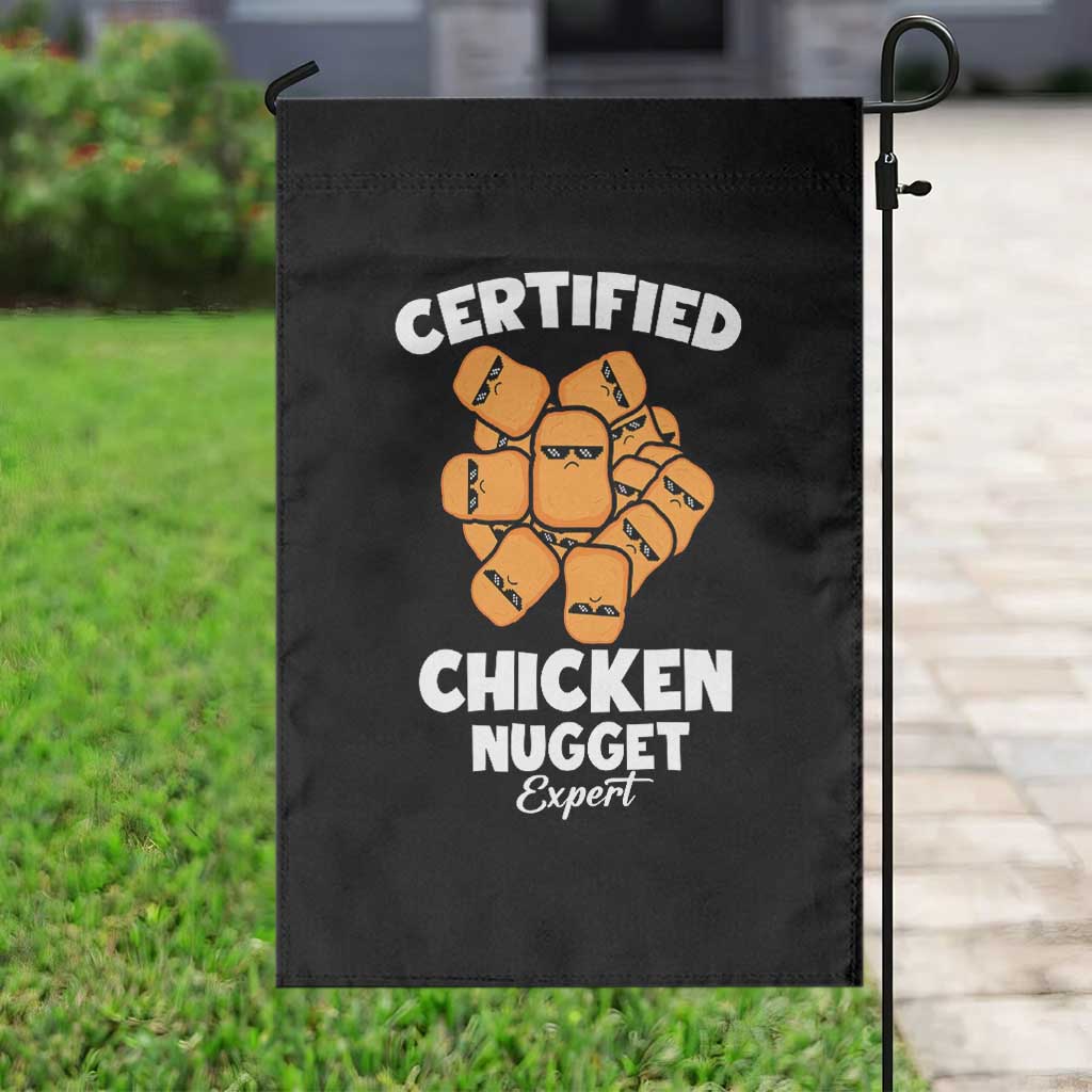 Funny Food Lover Gift Garden Flag Certified Chicken Nugget Expert - Wonder Print Shop