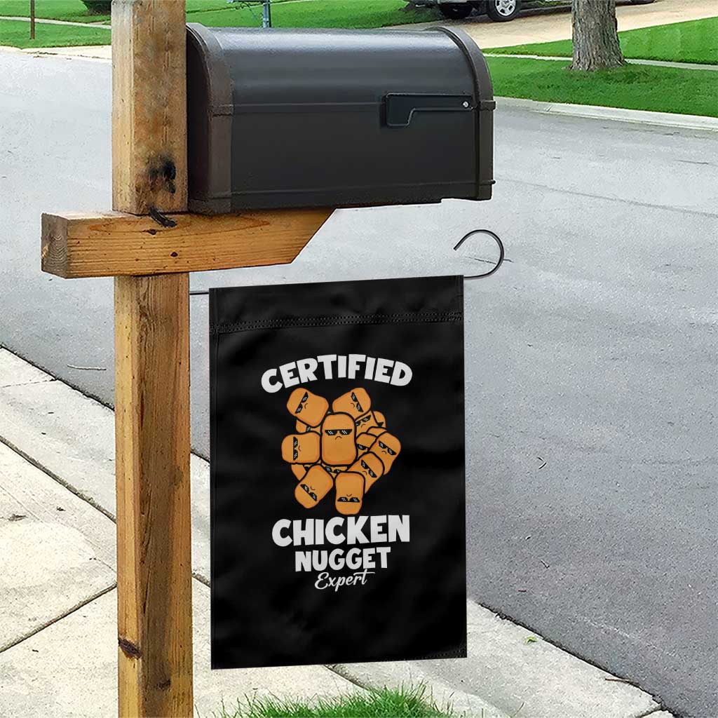 Funny Food Lover Gift Garden Flag Certified Chicken Nugget Expert - Wonder Print Shop
