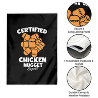 Funny Food Lover Gift Garden Flag Certified Chicken Nugget Expert - Wonder Print Shop