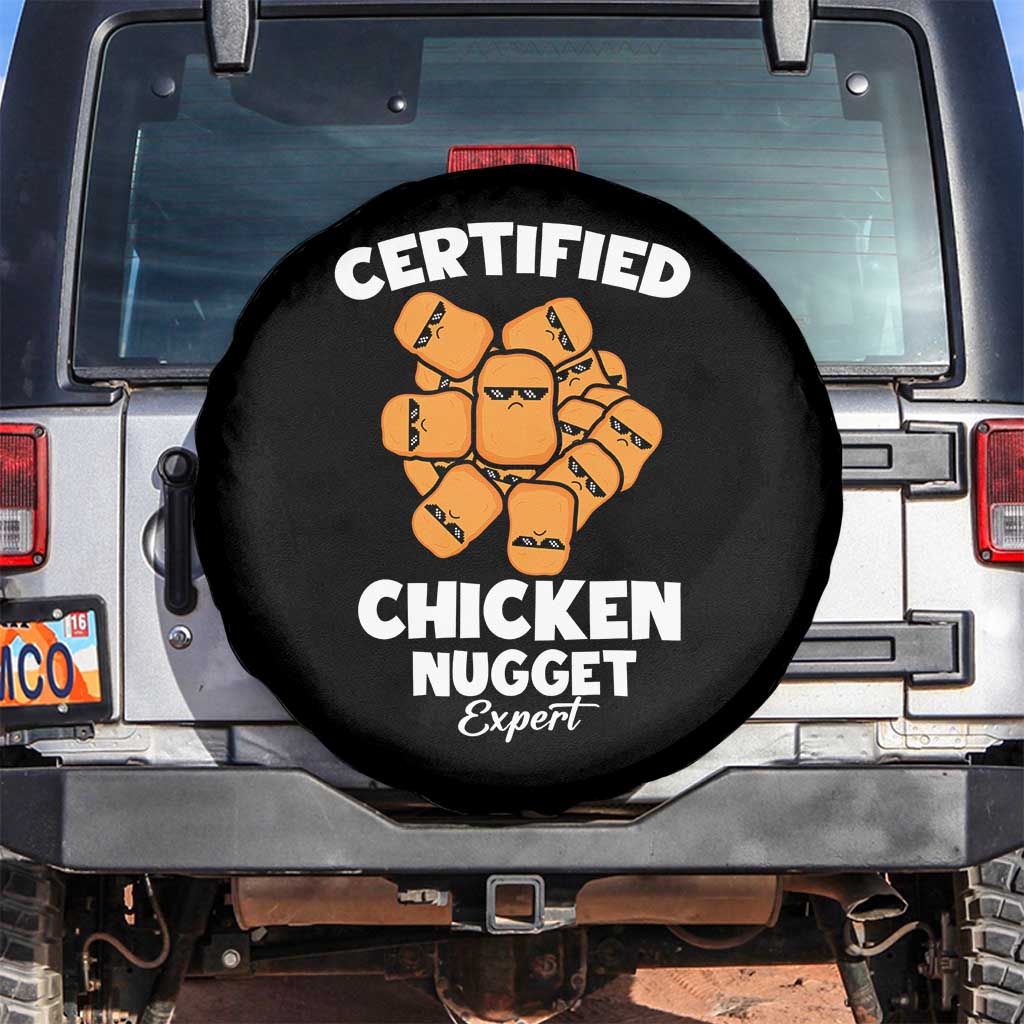 Funny Food Lover Gift Spare Tire Cover Certified Chicken Nugget Expert - Wonder Print Shop