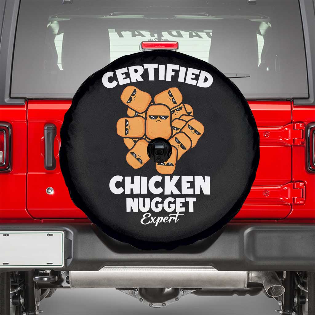 Funny Food Lover Gift Spare Tire Cover Certified Chicken Nugget Expert - Wonder Print Shop