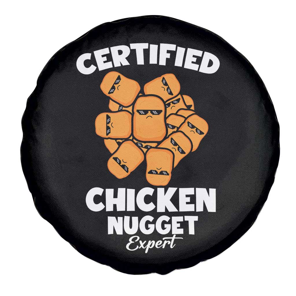 Funny Food Lover Gift Spare Tire Cover Certified Chicken Nugget Expert - Wonder Print Shop