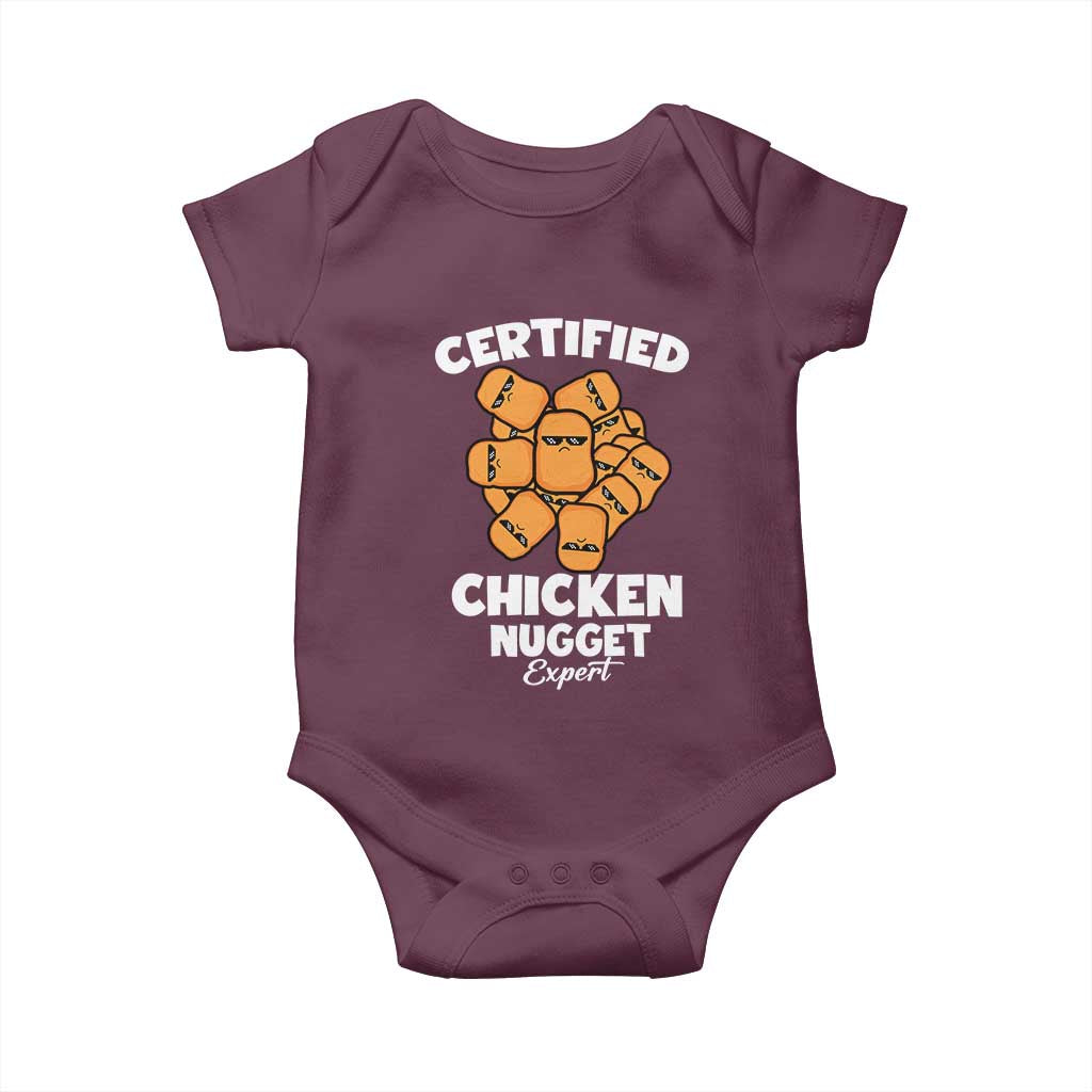 Funny Food Lover Gift Baby Onesie Certified Chicken Nugget Expert - Wonder Print Shop