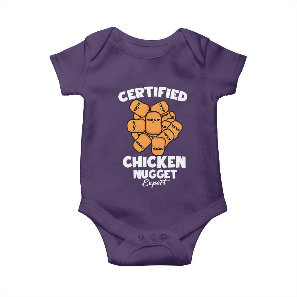 Funny Food Lover Gift Baby Onesie Certified Chicken Nugget Expert - Wonder Print Shop