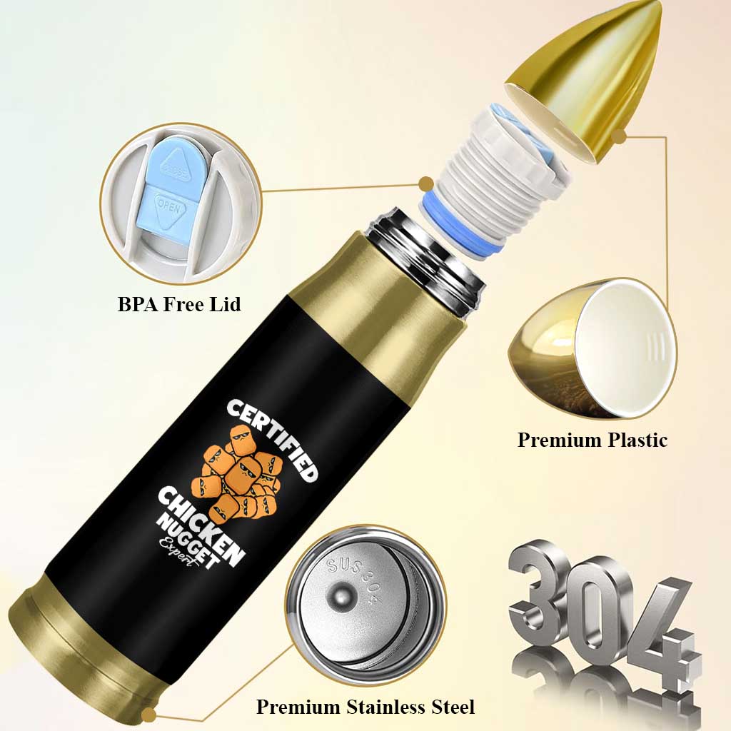 Funny Food Lover Gift Bullet Tumbler Certified Chicken Nugget Expert
