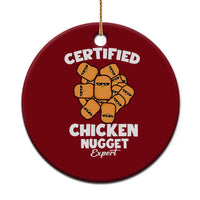 Funny Food Lover Gift Ceramic Ornament Certified Chicken Nugget Expert - Wonder Print Shop