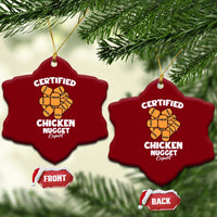 Funny Food Lover Gift Ceramic Ornament Certified Chicken Nugget Expert - Wonder Print Shop