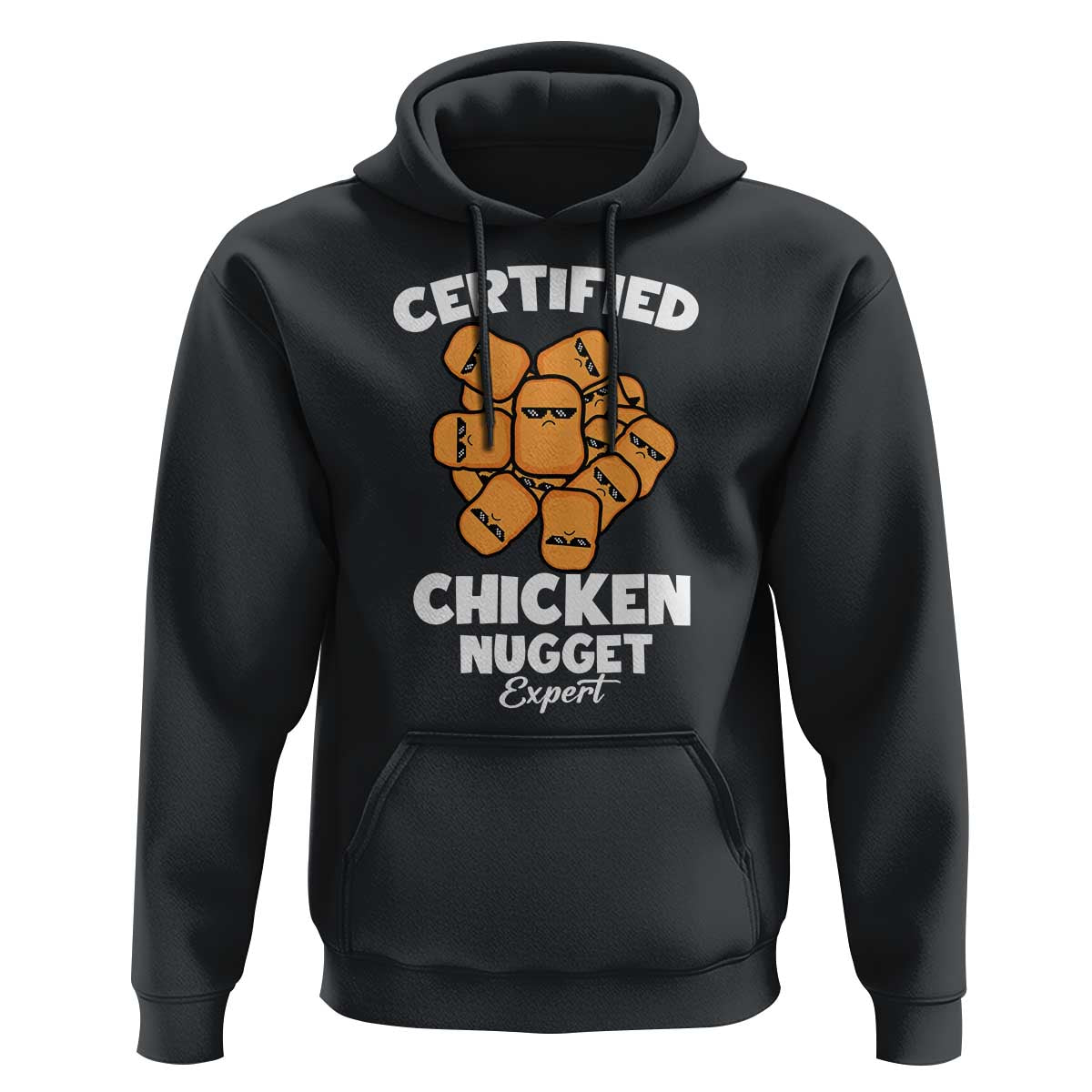 Funny Food Lover Gift Hoodie Certified Chicken Nugget Expert - Wonder Print Shop