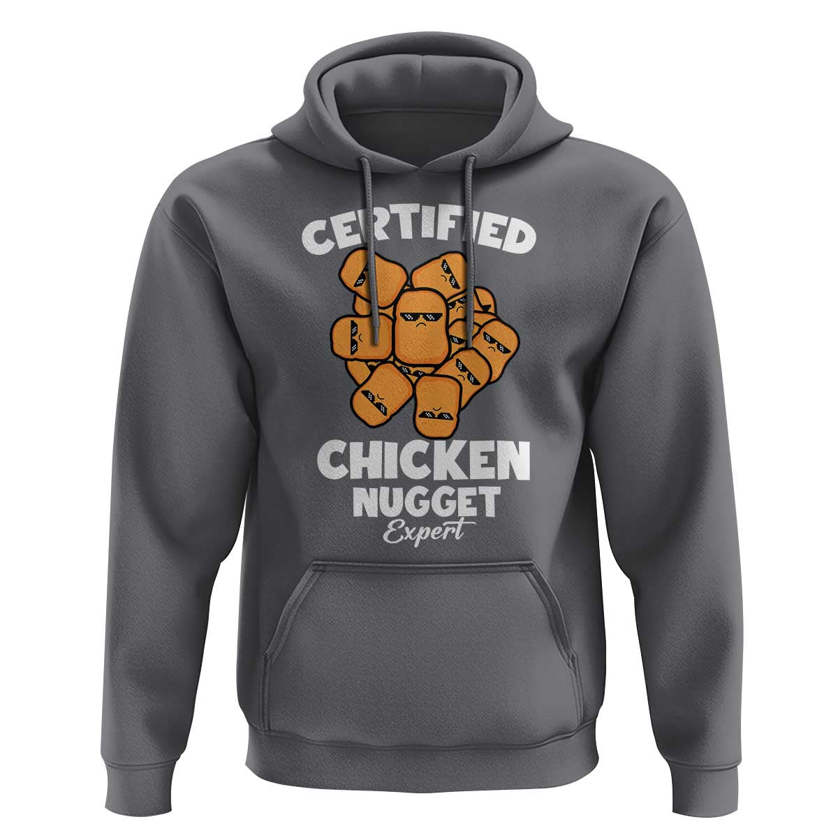Funny Food Lover Gift Hoodie Certified Chicken Nugget Expert - Wonder Print Shop
