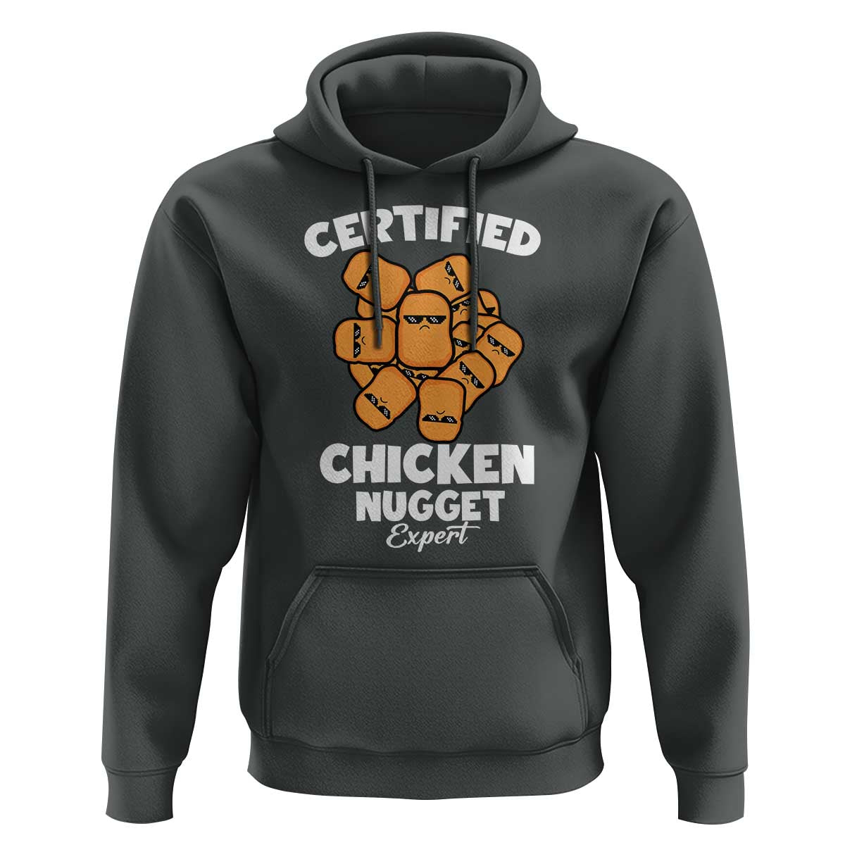 Funny Food Lover Gift Hoodie Certified Chicken Nugget Expert - Wonder Print Shop