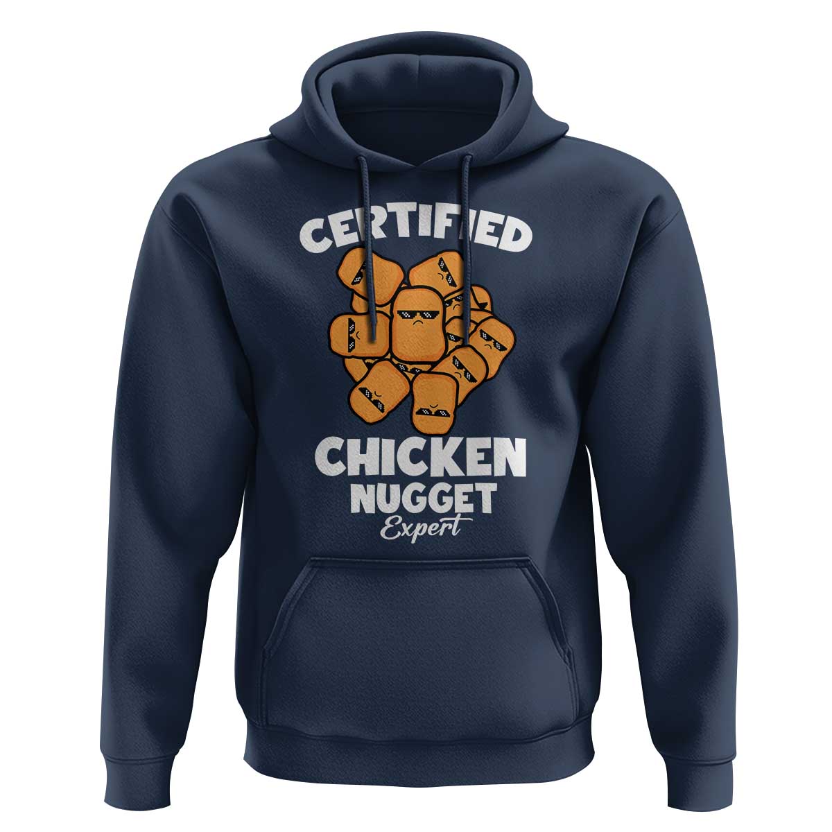 Funny Food Lover Gift Hoodie Certified Chicken Nugget Expert - Wonder Print Shop