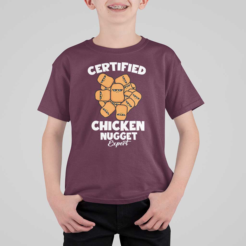 Funny Food Lover Gift T Shirt For Kid Certified Chicken Nugget Expert - Wonder Print Shop