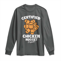Funny Food Lover Gift Long Sleeve Shirt Certified Chicken Nugget Expert - Wonder Print Shop