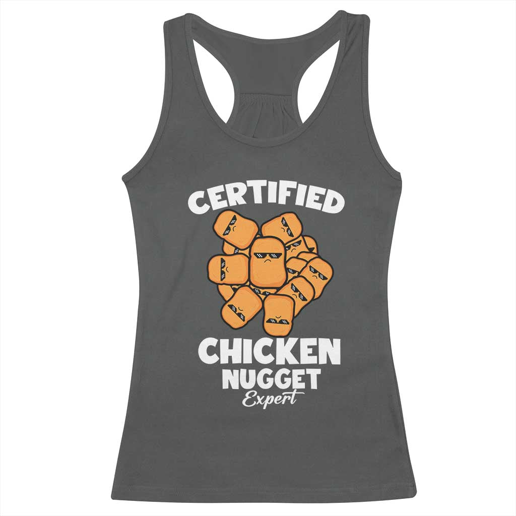 Funny Food Lover Gift Racerback Tank Top Certified Chicken Nugget Expert - Wonder Print Shop