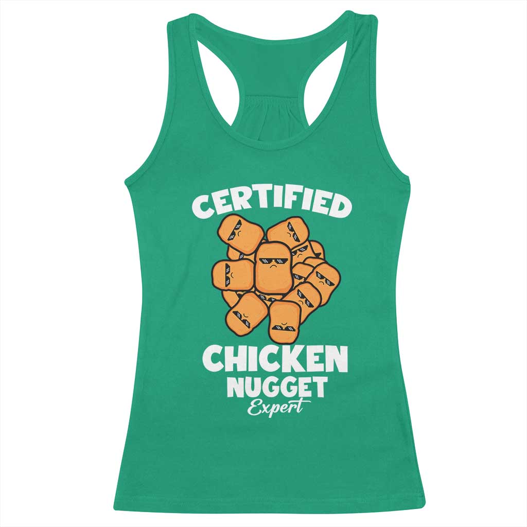 Funny Food Lover Gift Racerback Tank Top Certified Chicken Nugget Expert - Wonder Print Shop