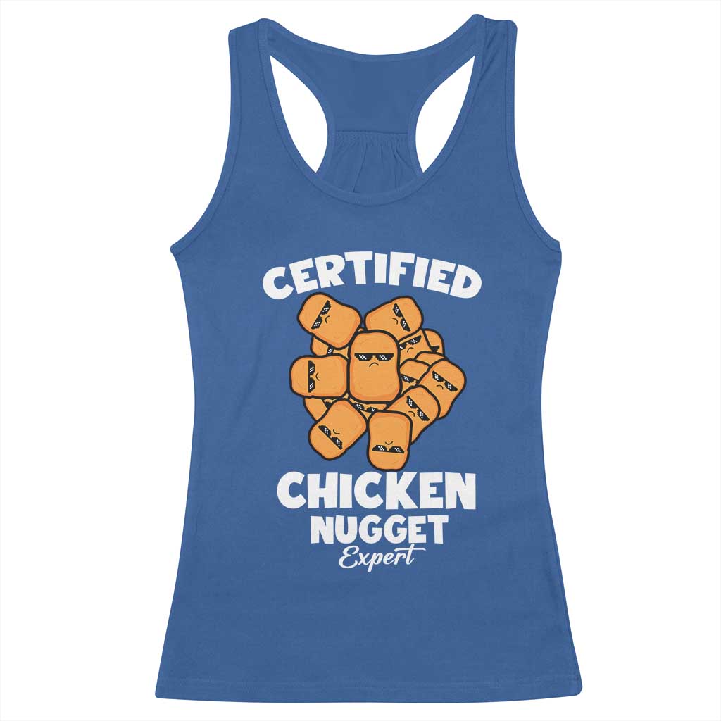 Funny Food Lover Gift Racerback Tank Top Certified Chicken Nugget Expert - Wonder Print Shop
