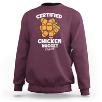 Funny Food Lover Gift Sweatshirt Certified Chicken Nugget Expert - Wonder Print Shop