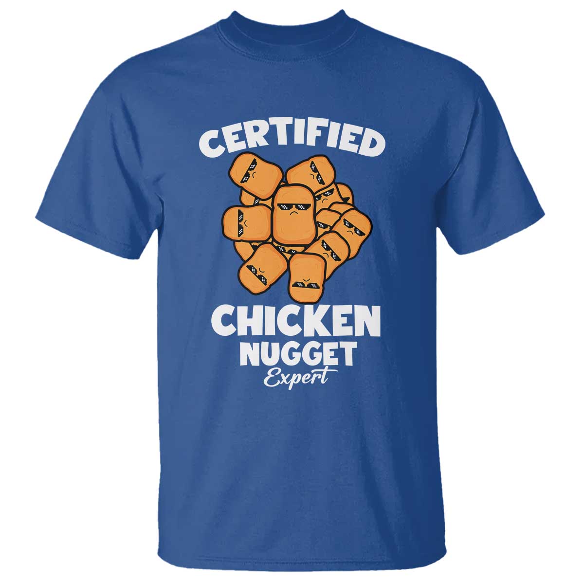 Funny Food Lover Gift T Shirt Certified Chicken Nugget Expert - Wonder Print Shop