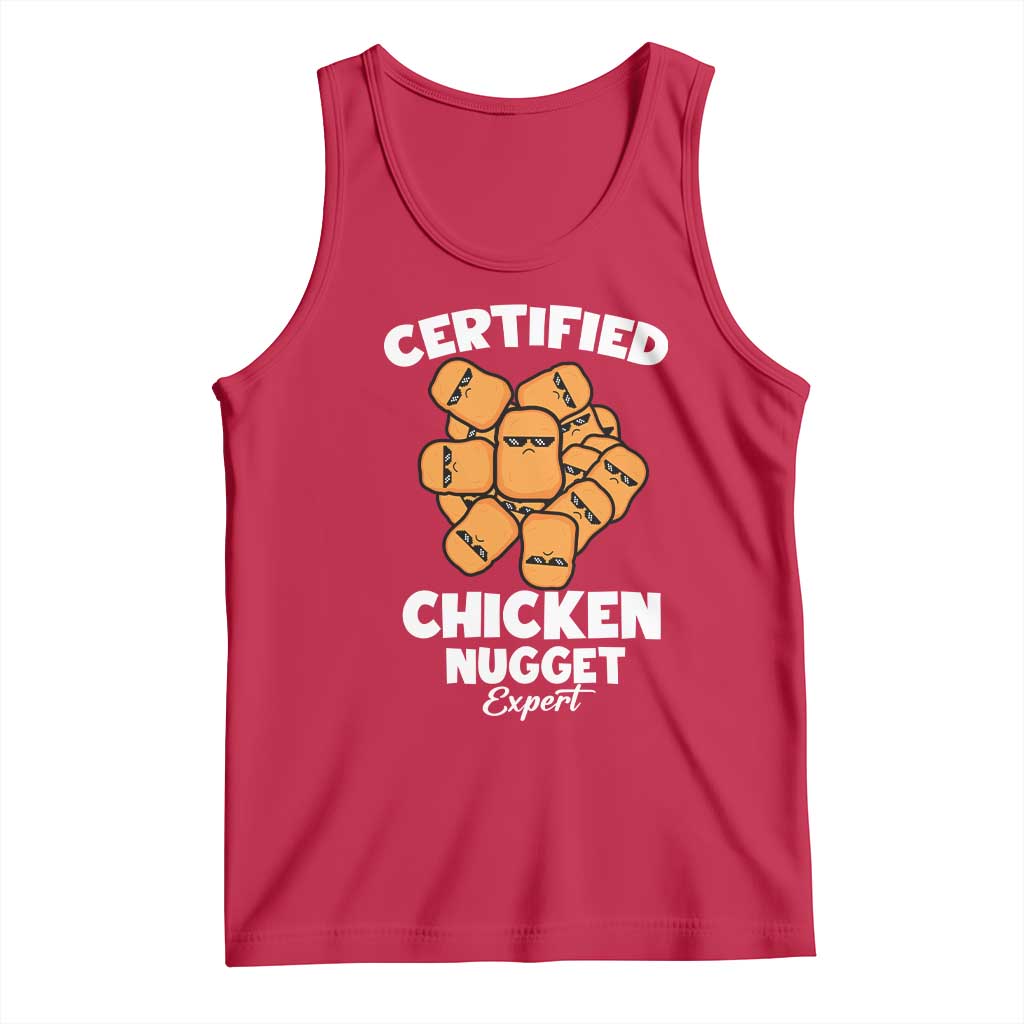 Funny Food Lover Gift Tank Top Certified Chicken Nugget Expert - Wonder Print Shop