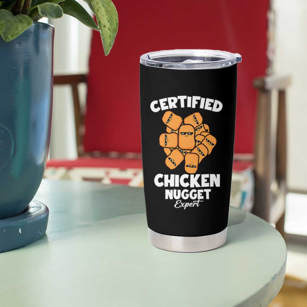 Funny Food Lover Gift Tumbler Cup Certified Chicken Nugget Expert