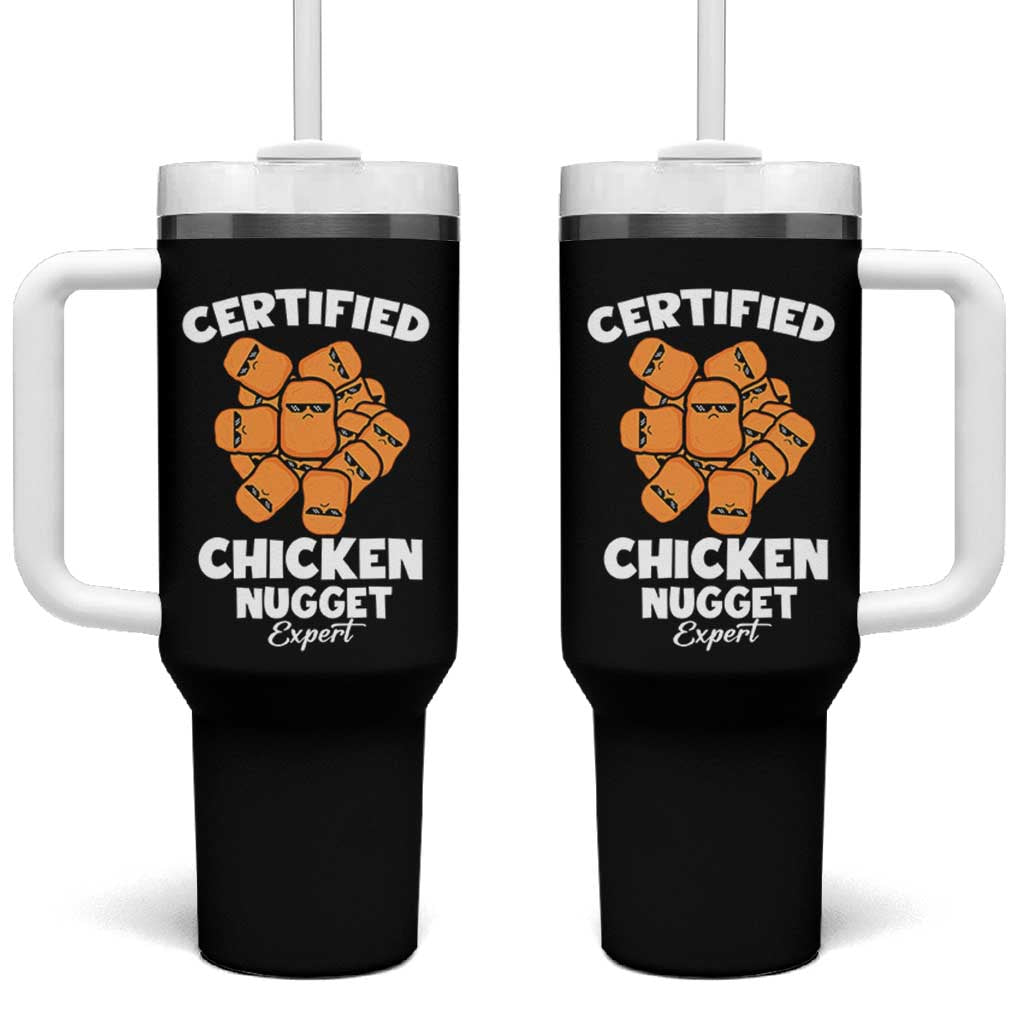 Funny Food Lover Gift Tumbler With Handle Certified Chicken Nugget Expert